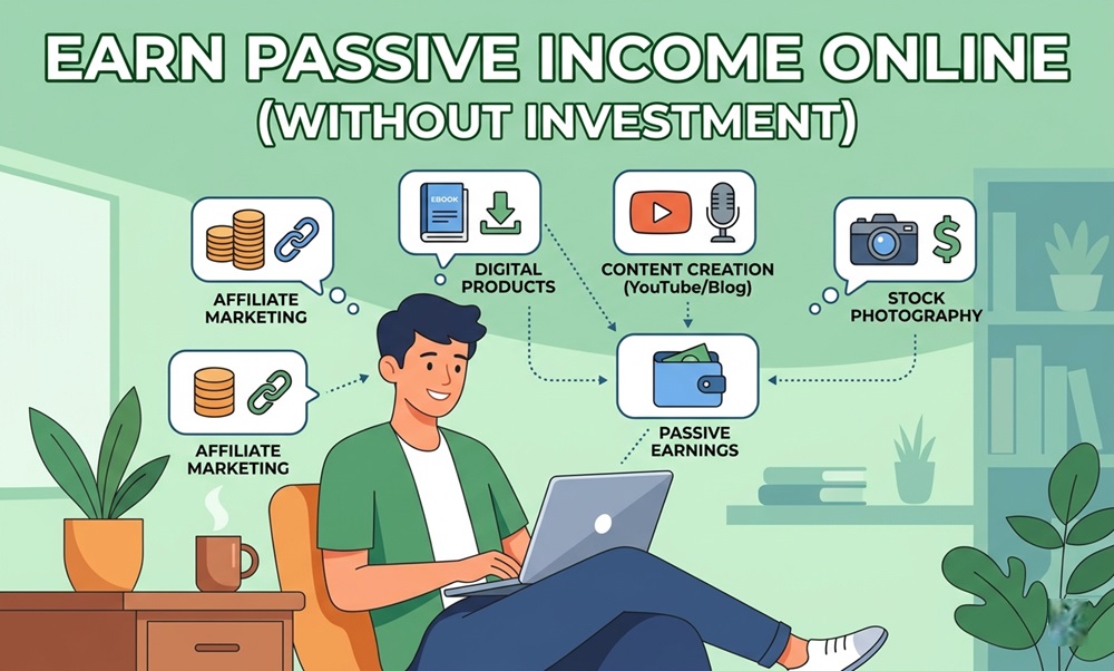 How to Earn Passive Income Online Without Investment — What Actually Works